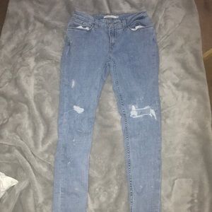 Levi 535 Super Skinny Jeans Light Blue Wash